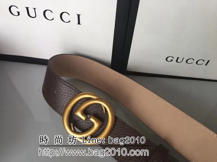 古馳CUCCI G家優質頭層牛皮豬皮紋 配純銅扣男士皮帶 GHG1256